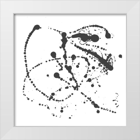 Abstract Splash II White Modern Wood Framed Art Print by Hewitt, L.