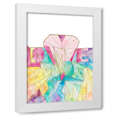 Retro Dynamics White Modern Wood Framed Art Print by James, Nola