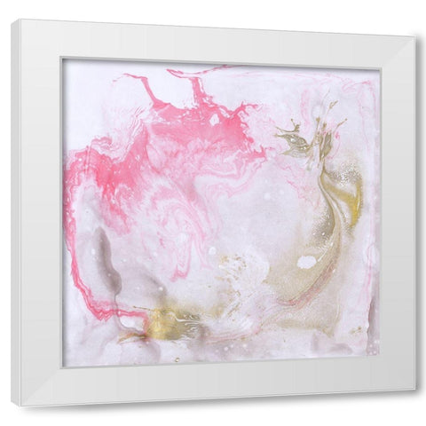 Lost in a Cloud of Pink White Modern Wood Framed Art Print by James, Nola