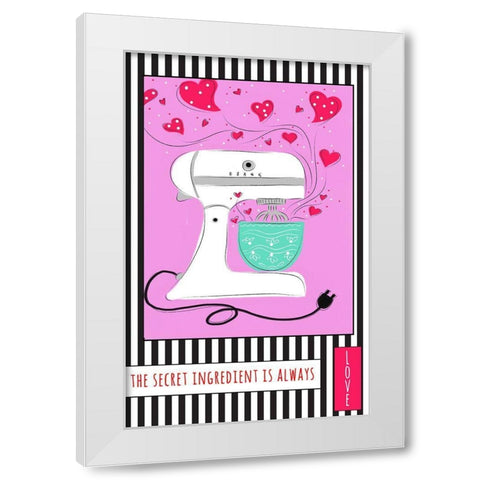 Secret Ingredient White Modern Wood Framed Art Print by Mosher, Deidre