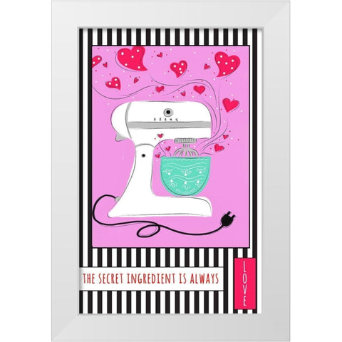 Secret Ingredient White Modern Wood Framed Art Print by Mosher, Deidre