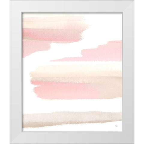 Blush Pasture Abstract White Modern Wood Framed Art Print by Loreth, Lanie