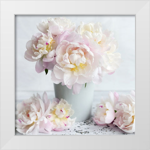 White Blooms White Modern Wood Framed Art Print by Gardner, Sarah