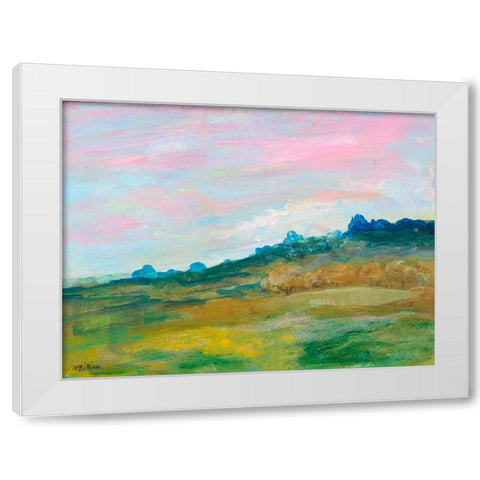 Glowing Impressions White Modern Wood Framed Art Print by Maria, Robin