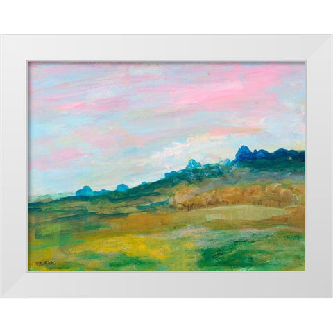 Glowing Impressions White Modern Wood Framed Art Print by Maria, Robin