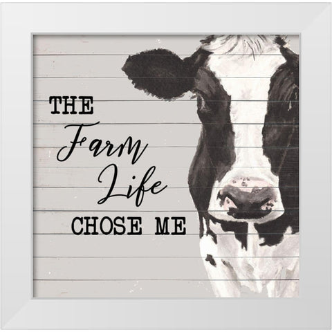 The Farm Life White Modern Wood Framed Art Print by Green, Jenny