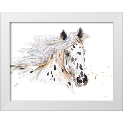 Appaloosa White Modern Wood Framed Art Print by Pinto, Patricia
