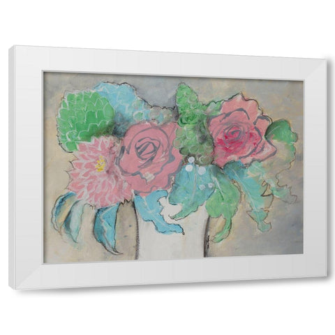 Delicate Treasure I White Modern Wood Framed Art Print by Maria, Robin