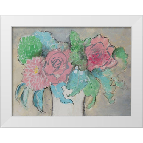 Delicate Treasure I White Modern Wood Framed Art Print by Maria, Robin