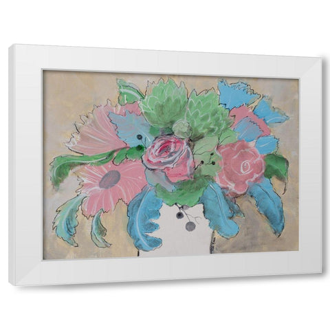 Delicate Treasure II White Modern Wood Framed Art Print by Maria, Robin