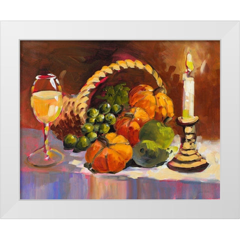 Candle Light Harvest I White Modern Wood Framed Art Print by Slivka, Jane