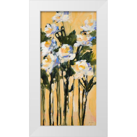 Long Stem Roses White Modern Wood Framed Art Print by Slivka, Jane