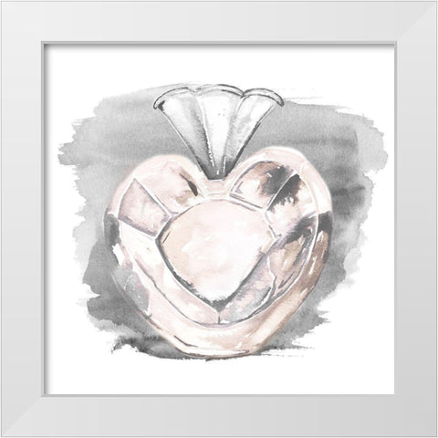 Perfume Bottle with Watercolor I White Modern Wood Framed Art Print by Medley, Elizabeth