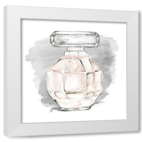 Perfume Bottle with Watercolor II White Modern Wood Framed Art Print by Medley, Elizabeth