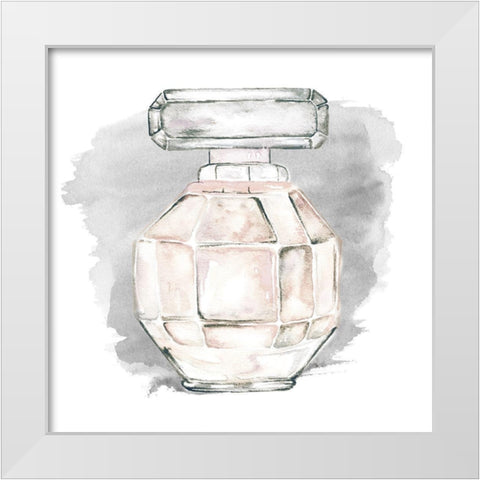 Perfume Bottle with Watercolor II White Modern Wood Framed Art Print by Medley, Elizabeth