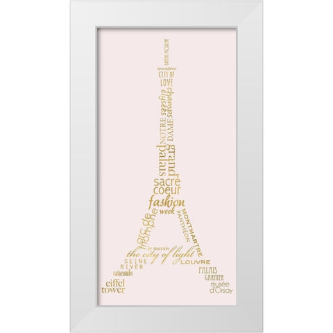 Paris Panel White Modern Wood Framed Art Print by Quach, Anna