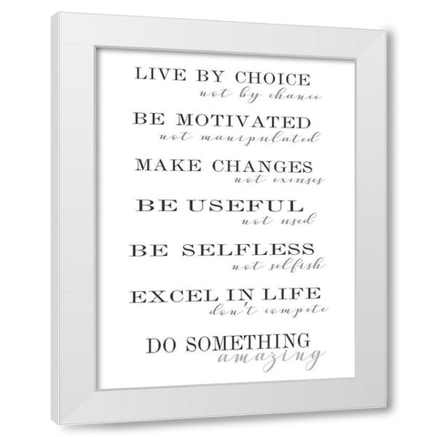 Do Something Amazing White Modern Wood Framed Art Print by Quach, Anna