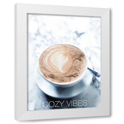 Cozy Vibes White Modern Wood Framed Art Print by Acosta