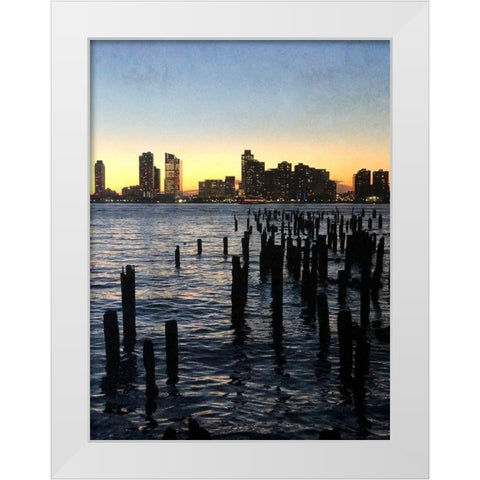 By The Pond White Modern Wood Framed Art Print by Acosta