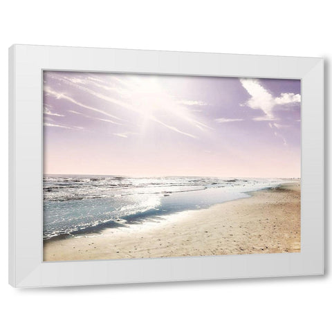 Great Beach Day White Modern Wood Framed Art Print by Acosta
