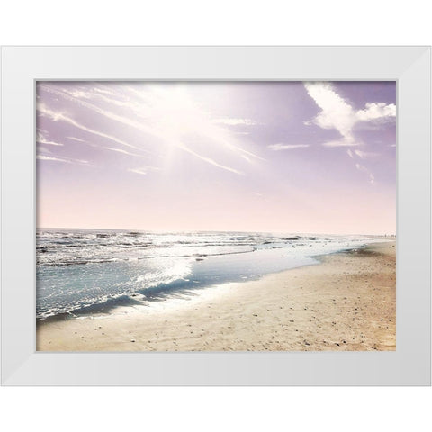 Great Beach Day White Modern Wood Framed Art Print by Acosta