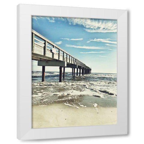 Dock Side White Modern Wood Framed Art Print by Acosta