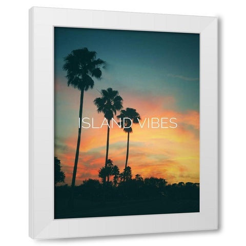Island Vibes White Modern Wood Framed Art Print by Acosta