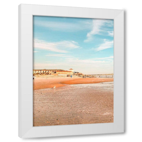 Beach Shores Panel I White Modern Wood Framed Art Print by Acosta