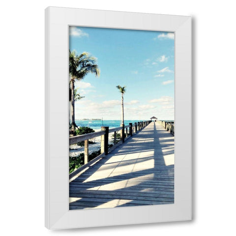 Pier View II White Modern Wood Framed Art Print by Acosta