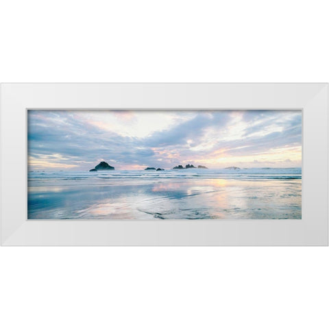 Sunrise Tides White Modern Wood Framed Art Print by Amos, Andy