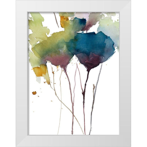 Wildflower Grace II White Modern Wood Framed Art Print by Loreth, Lanie