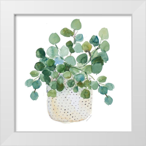 Potted Plant III White Modern Wood Framed Art Print by Loreth, Lanie