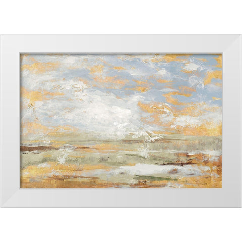 Morning Mood with Gold White Modern Wood Framed Art Print by Loreth, Lanie
