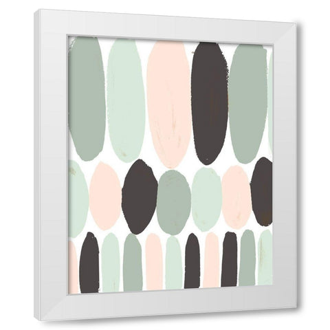 Pastel Pattern White Modern Wood Framed Art Print by Loreth, Lanie