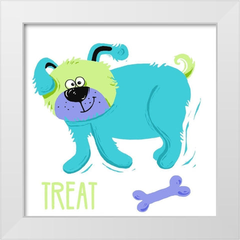 Dogs Gone Wild I White Modern Wood Framed Art Print by Mosher, Deidre