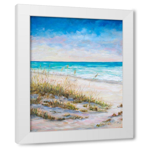 Ocean View White Modern Wood Framed Art Print by DeRice, Julie