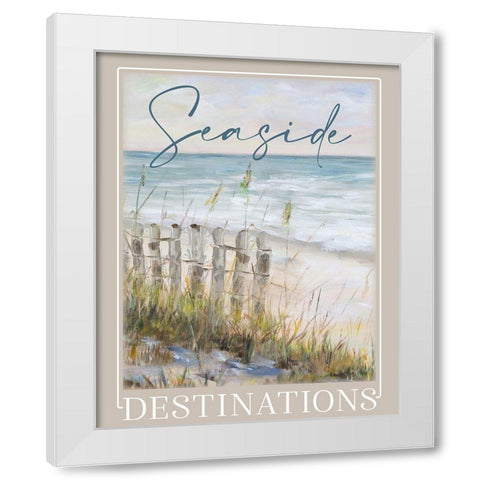 Seaside Destinations White Modern Wood Framed Art Print by DeRice, Julie