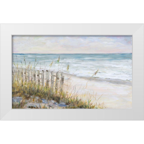 Mist Ocean View White Modern Wood Framed Art Print by DeRice, Julie