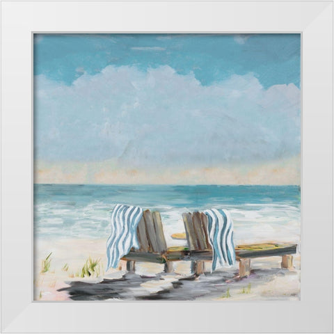 Coastal Sunsets White Modern Wood Framed Art Print by DeRice, Julie