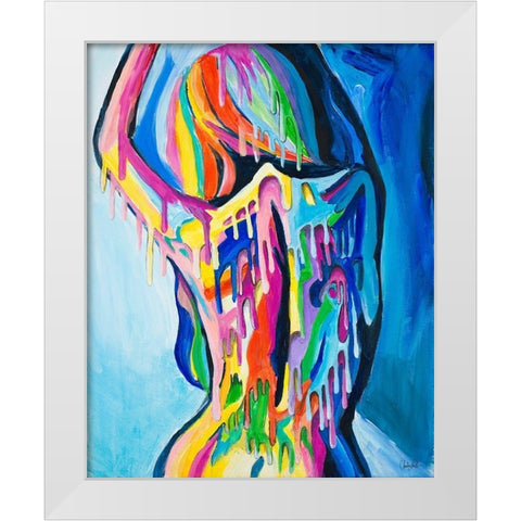Vibrant Female Figurative White Modern Wood Framed Art Print by Goodrich, Chelsea