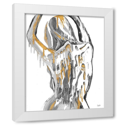 Golden Woman White Modern Wood Framed Art Print by Goodrich, Chelsea
