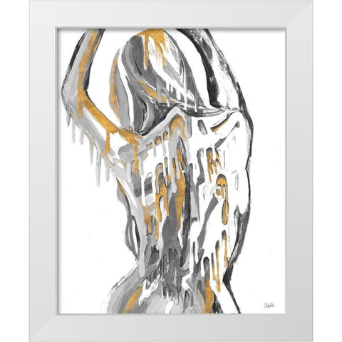 Golden Woman White Modern Wood Framed Art Print by Goodrich, Chelsea