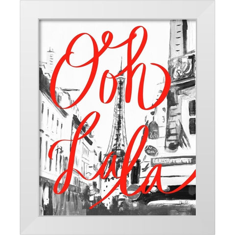 Ooh La La White Modern Wood Framed Art Print by Goodrich, Chelsea