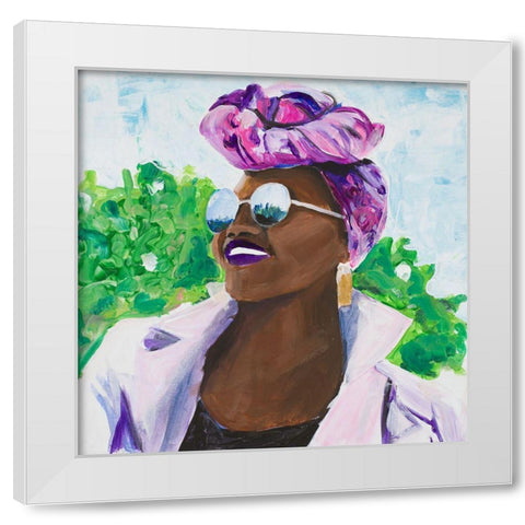 Lavendar Queen White Modern Wood Framed Art Print by Goodrich, Chelsea