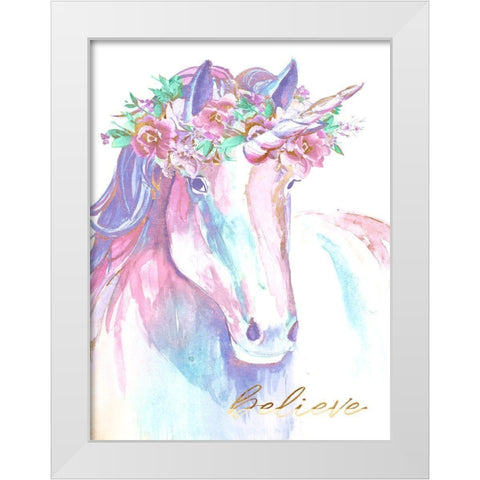 Believe White Modern Wood Framed Art Print by Goodrich, Chelsea