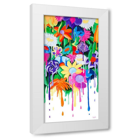 Garden Drips White Modern Wood Framed Art Print by Goodrich, Chelsea