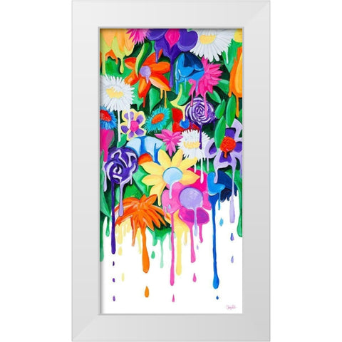 Garden Drips White Modern Wood Framed Art Print by Goodrich, Chelsea