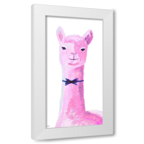 Vibrant Llama White Modern Wood Framed Art Print by Goodrich, Chelsea