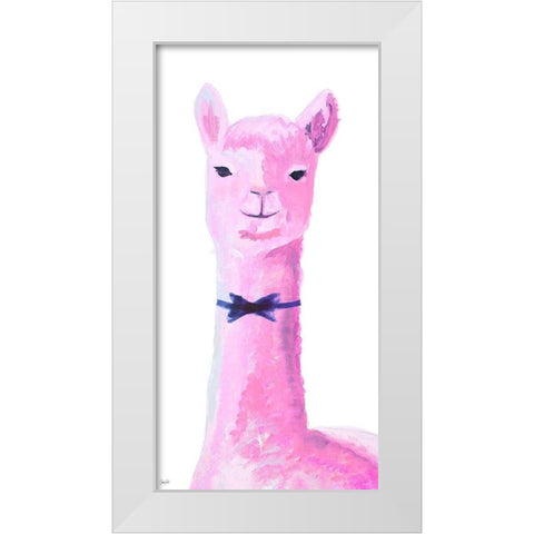 Vibrant Llama White Modern Wood Framed Art Print by Goodrich, Chelsea