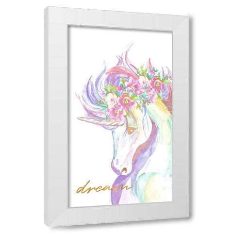 Unicorn Wishes II White Modern Wood Framed Art Print by Goodrich, Chelsea
